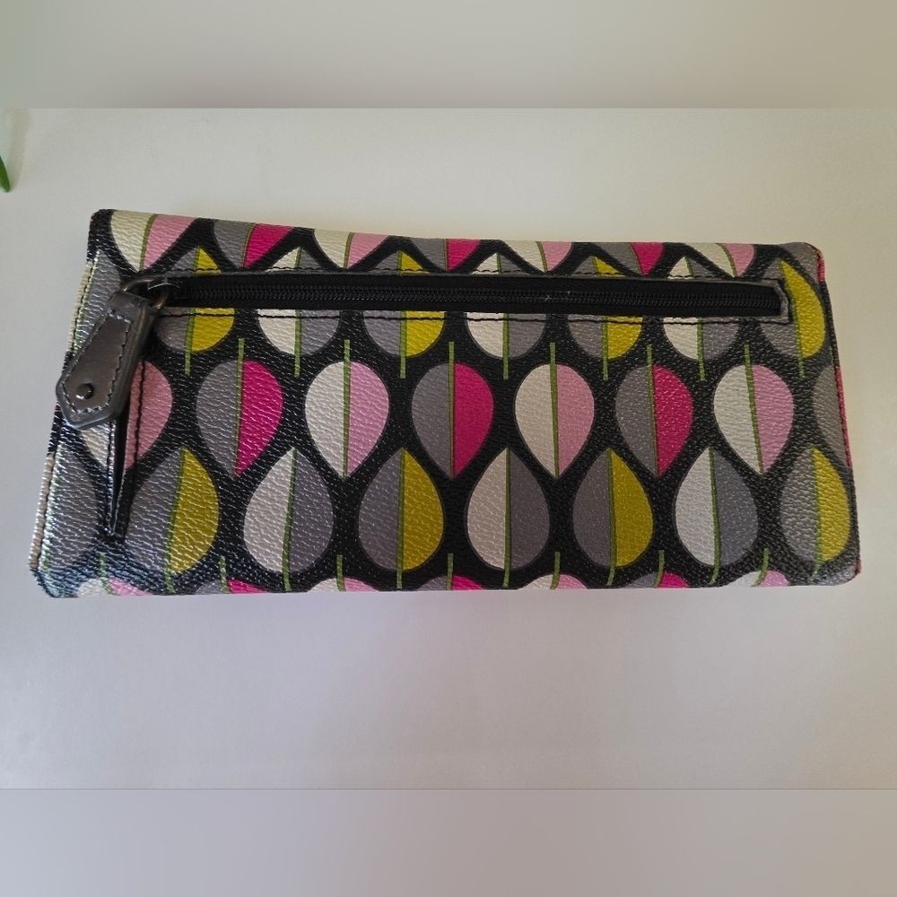 Vera Bradley Retired Large Tote &  Matching Wallet- Moon Drops Pattern - Picture 11 of 14
